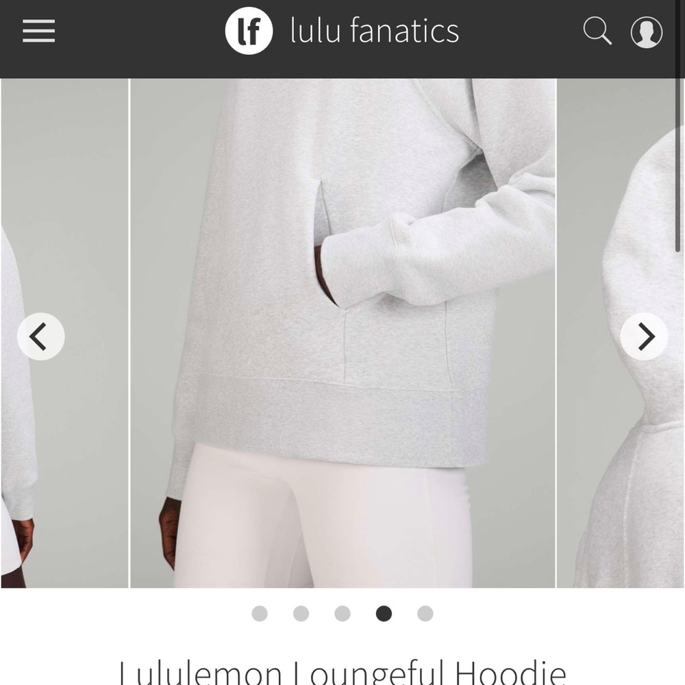 Lululemon Loungeful Hoodie Heathered Core Ultra Light Grey NWT size 2